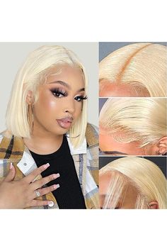 Xagujpo Blonde Lace Front Wigs Human Hair 613 Bob Wig Air Wig 13x4 Lace Front Wigs Human Hair For Black Women Blonde Bob Wig Human Hair Straight Bob Wig Pre Plucked Bleached Knots 180% Density(12inch, 613 13x4 short bob) 613 Bob Wig, Blonde Bob Wig, Shoulder Length Bob, Blonde Short, Bob Lace Front Wigs, Blonde Lace Front Wigs, 613 Blonde, Lace Front Wigs Human Hair, Wig Human Hair