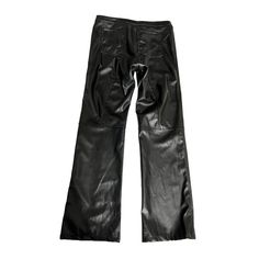 EB Denim Faux Leather Lace Up Pants in BlackSize XLColor BlackPreloved**The pants had a small tear in the crotch area, but it was professionally repaired.Approx. Measurements Inseam 31.5" Rise 12.5"Waist 17"Website DetailsFace: 100% polyurethaneBack: 100% polyMade in USAWipe cleanFront lace-up closureBack patch pocketsFaux leatherItem not sold as a set14" at the knee breaks to 15" at the leg openingRevolve Style No. EBDR-WP1Manufacturer Style No. LACEUPS Stretch Leather Wide Leg Pants, Leather Bottoms For Streetwear With Straight Leg, Leather Bottoms Straight Leg For Streetwear, Leather Straight Leg Bottoms For Streetwear, Faux Leather Wide Leg Bottoms For Streetwear, Straight Leg Leather Bottoms For Streetwear, Wide Leg Faux Leather Bottoms For Streetwear, Edgy Leather Straight Leg Bottoms, Faux Leather Straight Leg Pants For Streetwear