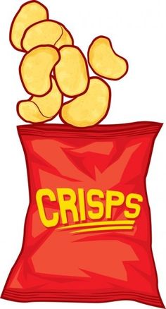 a bag of chips with the word crisps on it