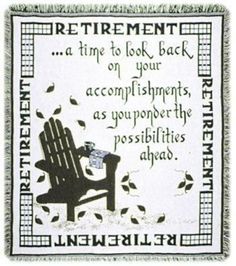 a black and white sign that says retirement