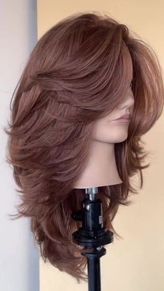 Butterfly Haircut Lots Of Layers, Butterfly Haircut Colored Hair, Buterfly Hair Cut Girl, Wispy Ends Haircut, Medium Length Haircut Styles For Women, Butterfly Shag Haircut Long Hair, Hair Cuts Butterfly Cut, Butterfly Cut Hairstyles Ideas, Butterfly Shag Haircut Medium