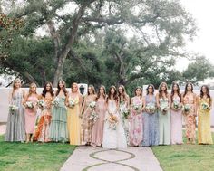 a group of women standing next to each other