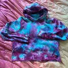 Size L But Fits Small Medium A Bit Over Good Condition Very Soft And Fluffy Inside Been Worn Just Several Times Tie Dye Sweatshirt For Winter, Multicolor Relaxed Fit Trendy Hoodie, Multicolor Relaxed Fit Sweatshirt With Drawstring Hood, Trendy Multicolor Relaxed Fit Hoodie, Multicolor Cotton Athleisure Hoodie, Relaxed Fit Multicolor Sweatshirt With Drawstring Hood, Purple Relaxed Fit Top With Drawstring Hood, Aviators Women, Cropped Hoodie