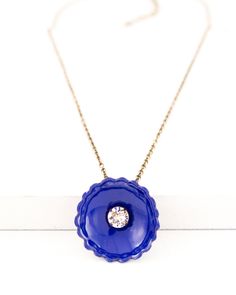 Cobalt blue flower necklace Brass Chain Necklace, Dainty Choker Necklace, Colorful Necklace, Dainty Choker, Copper Sheets, Inspired Necklace, Blue And White China, Flow Blue, White China