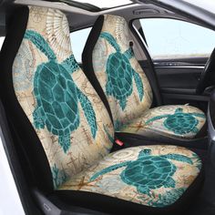 a car seat covers with sea turtles on it