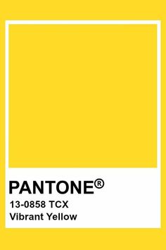 the pantone color is yellow and has white squares on it, as well as a square