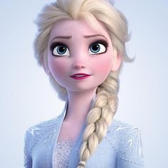 a frozen princess with long blonde hair and blue eyes