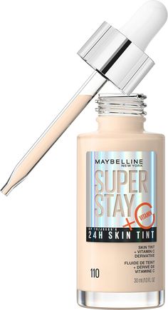 MAYBELLINE SUPERSTAY GLOW TINT 110 NU US Superstay Maybelline, Maybelline Foundation, Garnier Micellar Water, Dewy Foundation, Medium Coverage Foundation, Skin Undertones, Maybelline Superstay, Skin Tint