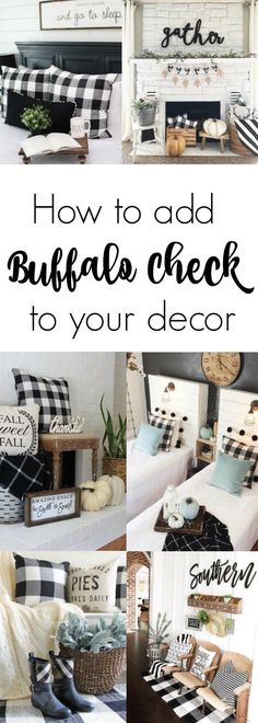 how to add buffalo check to your decor