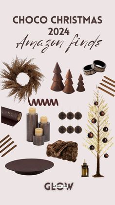 an assortment of christmas items with the words,'choco christmas 2012 amazing friends '