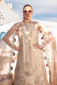 Brand: Maria.BProduct Code: D-2406-BCollection: Maria.B Unstitched Embroidered Luxury Lawn CollectionFabric: Lawn DESIGN DETAILS: ShirtEmbroidered Lawn Neck PatchEmbroidered Lawn Side Panel Left & Right With 3D FlowersEmbroidered Lawn SleevesEmbroidered Organza Sleeves PattiEmbroidered Lawn Ghera & Chalk PattiEmbroidered Organza Ghera PattiDyed Lawn Back DupattaPrinted Organza Dupatta TrousersDyed Cambric TrouserColor: Yellow CARE INSTRUCTIONS: Extra Fabric Has Been Used For Shoot Original Color May Vary Slightly From The Picture Dry Clean Recommended Iron The Clothes At Moderate Temperature Do Not Use Bleach, Or Stain Removing Chemicals Damp Fabric Should Not Be Exposed To Sunlight DISCLAIMER:* Lining, Laces, and Tassels are not included in unstitched variants.* Embellishment items in sti Maria B Lawn, Monsoon Wedding, Designer Suits Online, Pakistani Boutique, Pakistani Designer Clothes, Pakistani Designer Suits, Organza Sleeves, Unstitched Dress Material, Chiffon Collection