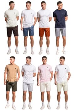 Mens Cotton Casual Chino Slim Fit Above Knee Shorts SIRRI's stylish essentials shorts for men will last for years to come. Wearing these Cavani chino shorts, you will go out in style and comfort. Coordinate these cotton shorts with anything to create different stylish, luxurious outfits hassle-free. Whether you wear these chino shorts over your fitted shirt or combine them with a t-shirt and sneakers, you will always look well-dressed and groomed! Originated in Dakota style and cotton fabric within mid-rise to falter any body shape and guarantee comfort. These shorts are ideal for travelling, bachelorette parties, beach weddings, or any casual event. The new season is just around the corner, and there is no better way to start than with these stylish chino shorts. Please check the size cha Men Chino Shorts Outfit, Men’s White Shorts Outfit, Short Chinos Men Outfit, Men Summer Wardrobe, Chino Shorts Men, Casual Shorts Outfit With Sneakers, Chinos Shorts Men Outfit, Summer Shorts Men Outfits, Mens Chino Shorts