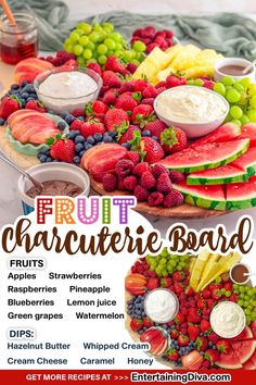 How to Make A Fresh Fruit Charcuterie Board With Strawberries Fruit Charcuterie Board, Fruit Kabob, Fruit Charcuterie, Charcuterie Party, Charcuterie Board Meats, Fruit Board, Fruit Platter Designs, Charcuterie Ideas, Jello Shot