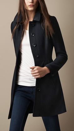 Wool Twill Dress Coat | Burberry Áo Blu, Twill Dress, Mode Tips, Coat Outfit, Dress Coat, Coat Outfits, Jennifer Aniston, Outfit Idea