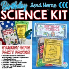 birthday science kit for students with free printables