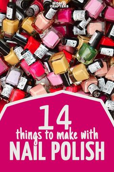 14 cool and functional nail polish crafts! These quick and easy crafts are perfect crafts for teens, or for when you're short on time and all use a common ingredient: nail polish! Polish Crafts, Hantverk Diy, Quick And Easy Crafts, Decor Ikea, Things To Make, Cool Things, Camping Ideas, Crafts For Teens