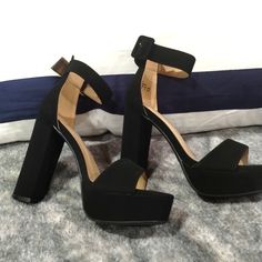 Nwt, Size 7 Black "Dream Paris" Black Platform Chunky Heels. Brand New Never Worn. Classic Shoe For Any Occasion Black Chunky Platform Block Heels For Party, Black Block Heels With Chunky Platform For Party, Black Chunky Platform Block Heels For Night Out, Black Block Heels With Open Heel For Night Out, Black Block Heels For Night Out, Black Open Heel Block Heels For Night Out, Black Block Heels With 4-inch Heel For Night Out, Platform Chunky Heels, Platform Heels Chunky