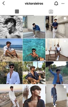 a collage of photos with men in different styles and colors, including one man wearing sunglasses