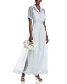 Staud Millie Dress Sarah Staudinger, Structured Handbags, Dressing Well, Skirt And Jacket, Organza Shirt, Milly Dress, White Slip, Vintage Vibe, Modern Dress