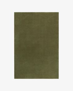 an image of a square area rug in olive green color with white border on the edges