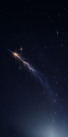 an image of fireworks in the night sky with stars on it's back ground