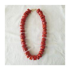 Beautiful Large red coral necklace  Weight: 370g  Size:  585mm length estimate Beads: 20mm estimate 9ct Gold plated clasp  Please note that all of our stones are natural stones and have natural inclusions/ flaws as you can see in the photos.  ---  Have a read about our story. It all started 30 years ago collecting and making my own jewellery and now its a family business with my 3 children. We named the business Ivy and Co after my mother Ivy, the 'and Co.' part refers to our family.  Ivy was a Red Coral Beaded Necklaces With Large Beads, Formal Red Coral Beaded Necklace, Red Coral Beads, Red Coral Necklace With Natural Stones, Red Coral Hand-strung Necklace, Red Coral Necklace, Coral Necklace, Our Story, My Mother