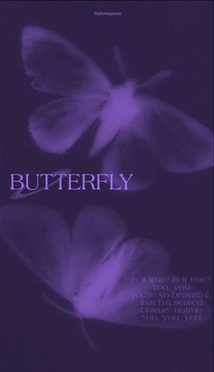 a purple book cover with two butterflies on it