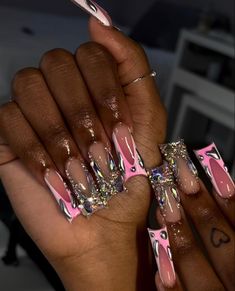 Zodiac Signs Nails, Duck Nails Long, Boujie Nails