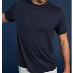 Size - L - 23” (Pit To Pit) - 26” Length Color - Navy For Anywhere & Everywheremade From A Soft & Breathable Recycled Polyester Blend Crew Neckline Short Sleeves Medium Weight Fabric Straight Hem Standard Fit & Length 47% Recycled Polyester, 47% Polyester, 6% Elastane New With Tags Navy Short Sleeve Tops For Loungewear, Navy Crew Neck Top For Loungewear, Brazil T Shirt, American Eagle T Shirts, American Eagle Shirt, Eagle Tee, Mens Shorts Outfits, Eagle Shirts, Muscle T Shirts