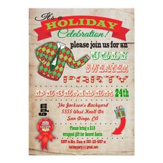 an old fashioned holiday party poster