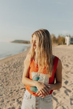 Riding A Wave Tank – Average Hippie Thrifted Outfits, Painted Clothes, Summer Feeling, Refashion Clothes, The Wave, Outfit Goals, Hippie Style, Outfits Aesthetic, Bright Orange