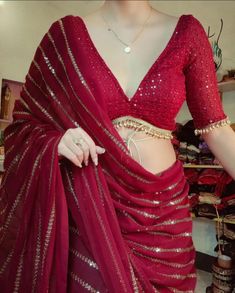 Sarees Traditional, Georgette Saree With Blouse, Party Wear Saree