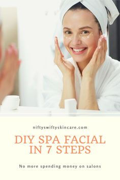 If you are having a spa day at home, follow this article and you will learn how to do it in 7 easy steps.   Bonus: you will recipes about easy DIY facial mask recipes too! #DIYbeauty Facial Steps, Funny Life Lessons, Herbal Skin Care