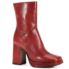 Mont Pelier - DibaTrue Walking Video, Autumn Fall Aesthetic, Outfits For Autumn, Red Leather Boots, Pop Of Red, Trendy Boots, Pewter Metal, 2024 Outfits, Outfits For Fall