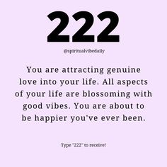 a pink background with black text that says, you are attracted genuine love into your life all aspects of your life are blossoming with good vibes you are about to be happy