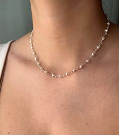 3mm freshwater pearls wrapped with sterling silver or gold filled wire. Need a different size? Check out our chain extenders here. Small Pearl Necklace, Chain Extenders, Favorite Jewelry, Freshwater Pearls, Gold Filled, Silver Necklace, Necklaces, Sterling Silver, Chain