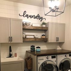 the laundry room is clean and ready for us to use