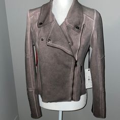 Moto Jacket With Front Side Zip, Front Zip Pockets, And Zippers On Sleeves (See Detailing In Picture) Casual Winter Biker Jacket With Asymmetrical Zip, Fitted Moto Outerwear For Fall, Casual Fitted Biker Jacket With Asymmetrical Zip, Bomber Jackets, Moto Jacket, Marrakech, Side Zip, Zip Pockets, Bomber Jacket