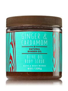 Ginger & Cardamom Olive Oil Body Scrub - Bath And Body Works Ginger Body Scrub, Olive Oil Body Scrub, Mint Essential Oil, Skin Moles, Ginger Essential Oil, Ginger Oil, Perfume Body Spray, Exfoliating Body Scrub, Unique Fragrance