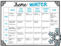 a printable snow theme for the classroom