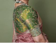 Latest Fashion Saree Blouse Designs, Blouses For Pattu Sarees, Green Blouse Designs