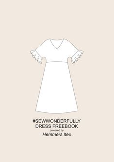 the sewing pattern for a women's dress with ruffled sleeves