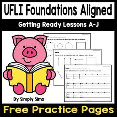 a pig reading a book with the words ufli foundation aligned on it