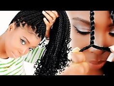 27 Chic Senegalese Twist Hairstyles for 2021 - The Trend Spotter Half Braided Hairstyles, Box Braids Tutorial, Braids Step By Step, Twisted Hair, Kanekalon Hairstyles