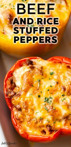 stuffed bell peppers with beef and rice are the perfect side dish for any meal or appetizer