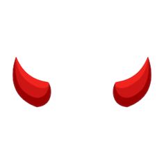 an animated red devil's eyes on a white background