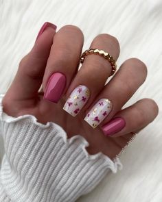 40 Best Spring 2023 Nail Art to Inspire You Milky Nails, Her Nails, Nail Forms, Floral Nails, Chic Nails, Square Nails, Nail Accessories, Flower Nails, False Nails