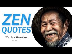 an old man with a hat on his head and the words,'zen quotes zen is a liberation from