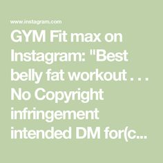 GYM Fit max on Instagram: "Best belly fat workout
.
.
.
No Copyright infringement intended DM for(contact) Us to fix/remove. We used this video for fitness purpose. Credits @rohit_fitness92
.
.
.
#fitness
#fitnessmotivation

#fatloss

#workout

#exercise

#weightloss

#bellyfatburner

#bellyfatworkout

#motivation"