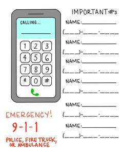 an emergency phone is shown with the name and number on it's display screen